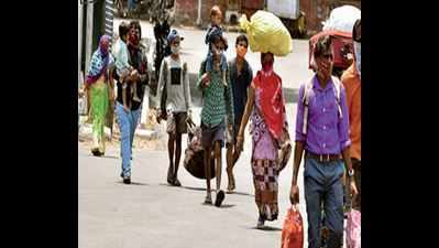 Covid-19 lockdown: Migrant workers stage protests in two towns in Telangana