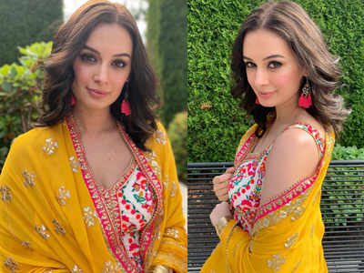 In Pics: Evelyn Sharma looks like a ray of sunshine dressed in THIS ethnic wear