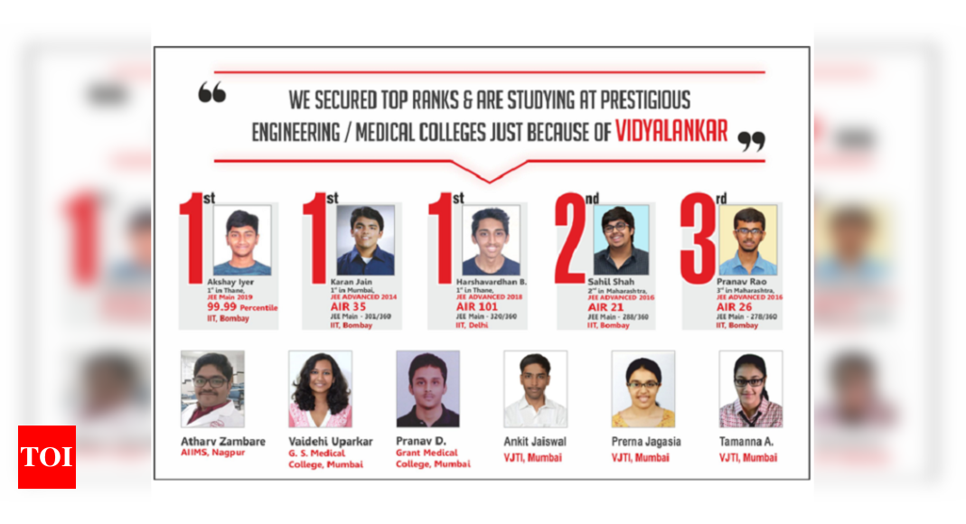 Verify the Entrance Exam coaching institute endorsements Times of India