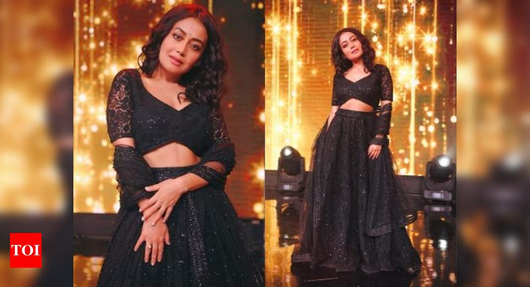 Can't let go of your love for black? Neha Kakkar's elegant lehenga is the  right pick for you