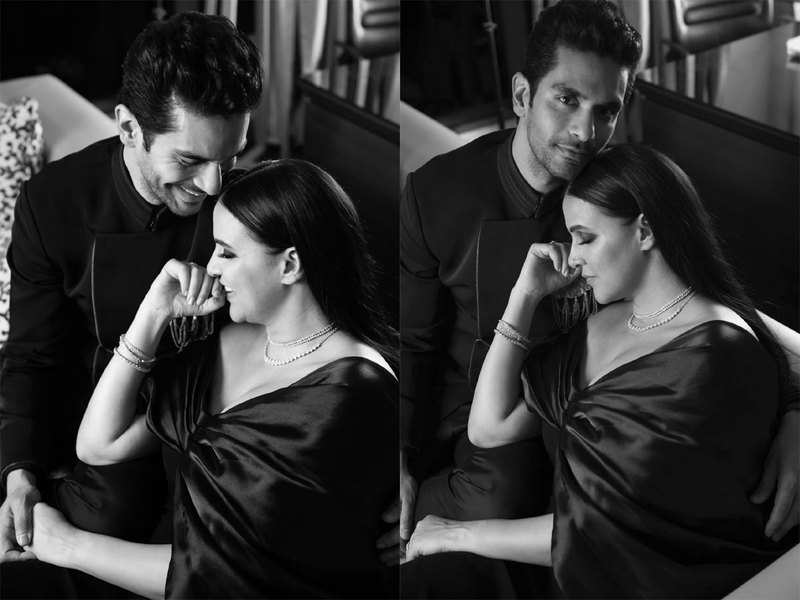 Neha Dhupia wishes first anniversary to hubby Angad Bedi with her ...