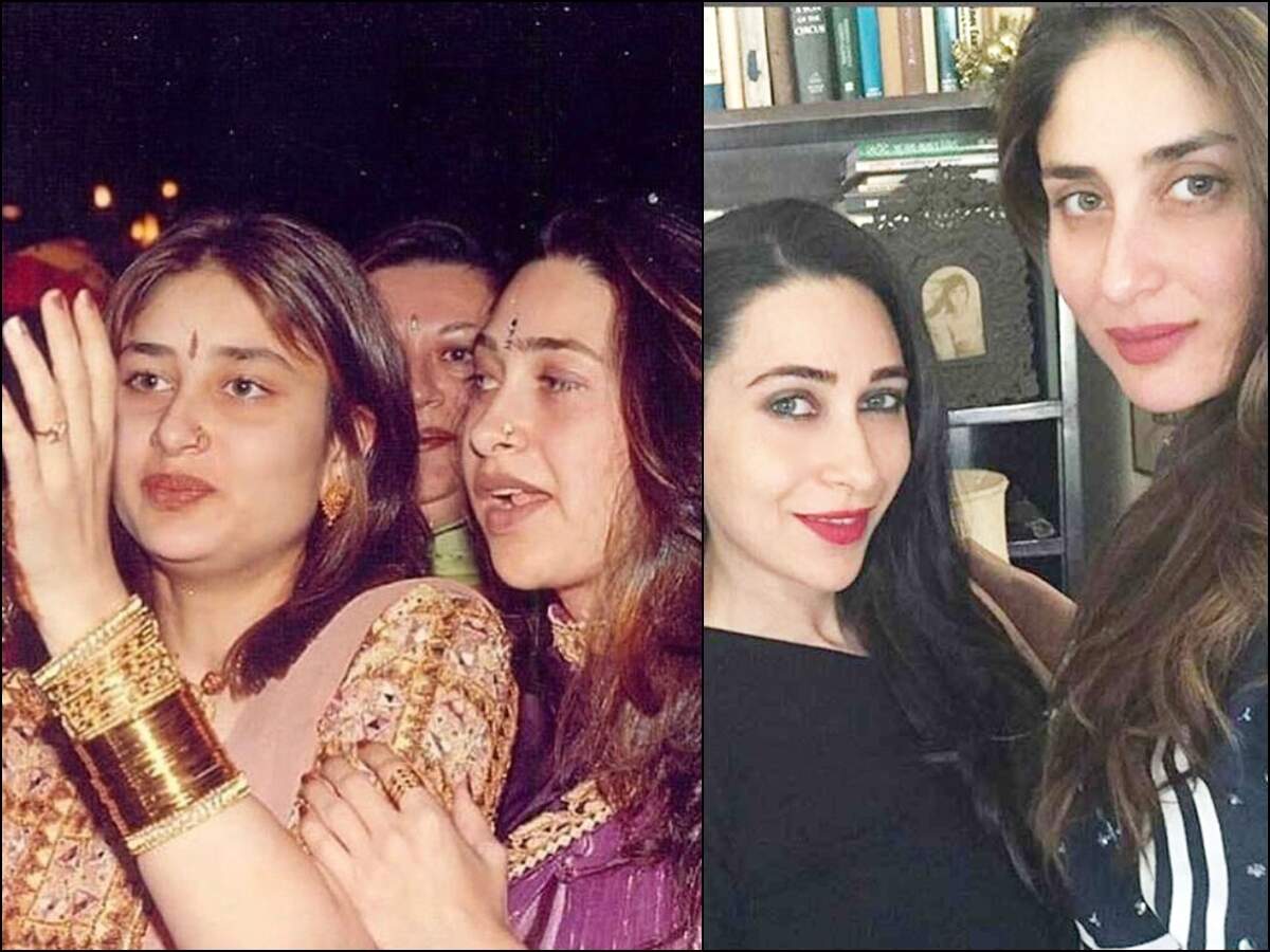 This Throwback Picture Of Kareena Kapoor Khan And Karisma Kapoor Goes Viral The Duo Looks Unrecognisable Hindi Movie News Times Of India