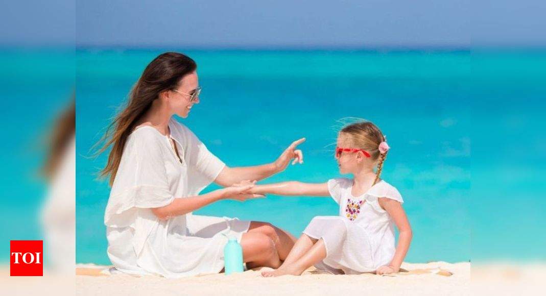 Sunscreen for kids: A must before venturing out in summer - Times of India