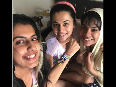 Taapsee Pannu reveals she made her sisters tie her rakhi while pointing out the perks of being the eldest in her latest throwback post