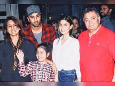 Riddhima Kapoor Sahni shares an old picture featuring late legend Rishi Kapoor; captions, "We are family"