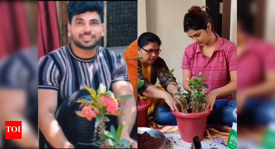 Shiv Thakre and Veena Jagtap plant a tree; urge fans to not disrespect