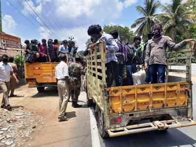 1,000 workers gather at Sulur seeking ticket home | Chennai News ...