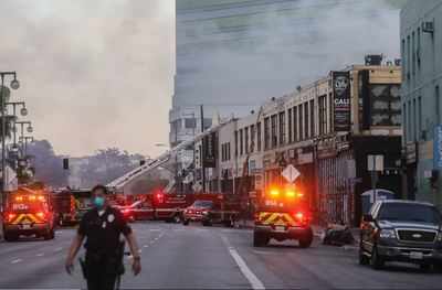 11 firefighters injured in Los Angeles battling blaze