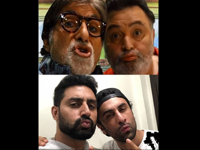 Like fathers, like sons: THIS throwback photo of Amitabh Bachchan-Rishi Kapoor and Abhishek-Ranbir Kapoor is pure gold!