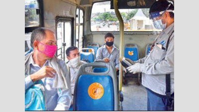 Delhi still appears to be in lockdown mode as public transport finds few takers