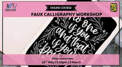 City-based artist Vidya Kumersan to organise an online, faux calligraphy workshop