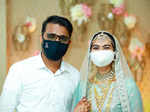 Lockdown weddings: Pictures of masked brides and grooms show that this is the new normal!​