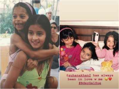 Ananya Panday shares adorable unseen childhood pictures with birthday girl Suhana Khan; captions it 'Always got ur back'