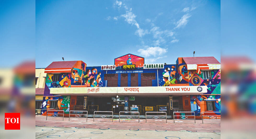 Meet the creator of mural at Tambaram station that salutes COVID19 warriors Chennai News