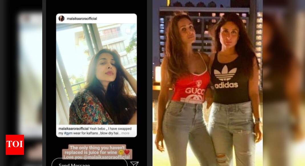 Malaika Arora took inspiration from BFF Kareena Kapoor's quarantine fashion; the latter's reaction is not to be missed