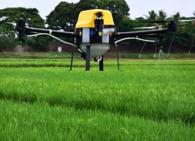 Using drones allowed for combating desert locust menace to aerially spray pesticides
