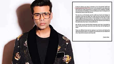 Karan Johar's two domestic helps test positive for COVID-19