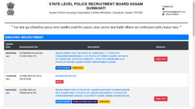 Assam Forest Department invites applications for 1081 various posts
