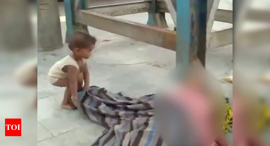 In tragic video, kid tries to wake up dead mom