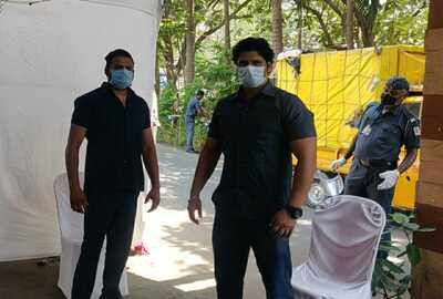Private security bouncers at APMC market yard in Navi Mumbai