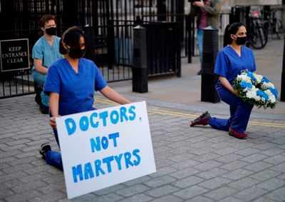 Indian-origin doctor leads Downing Street silent protest