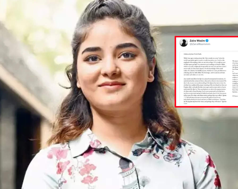 
Zaira Wasim reacts to her locust attack statement, writes 'My tweet was completely taken out of context and blown out of proportion'
