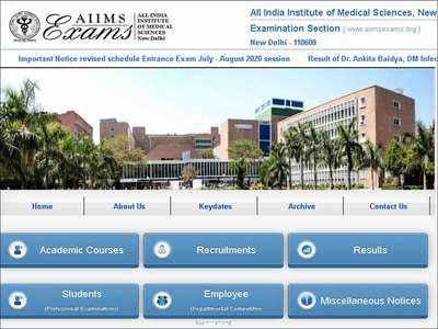 AIIMS entrance exams admit card for July/August 2020 session to be available soon