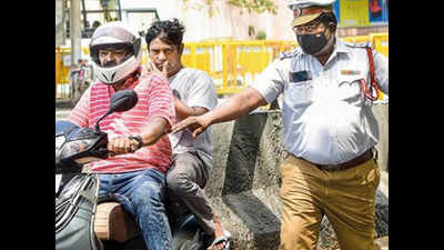 Chennai cops crack down on motorists violating distancing rules
