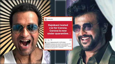 'Rajinikanth tested +ve for Corona' joke shared by Rohit Roy gets tagged 'insensitive' by fans, actor asks them to 'chill'