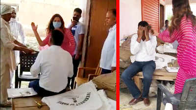 BJP leader Sonali Phogat slaps market committee secretary in Haryana’s Hisar, video goes viral