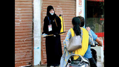 Burqa-clad Covid-19 samaritan on sanitization mission in Lucknow