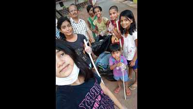 Goan village kids clean up the vaddo during lockdown