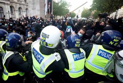 ‘BlackLivesMatter’ protests in London descend into violence