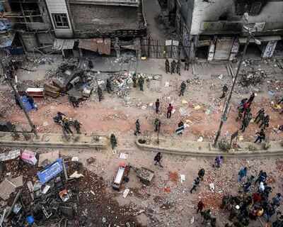 A view of a riot-hit area in Delhi