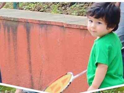 Throwback Tuesday: Taimur Ali Khan is one happy kid as he plays a game of badminton