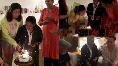 Viral video! Alia Bhatt celebrates house help's birthday with sister Shaheen Bhatt
