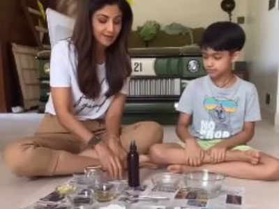 Shilpa Shetty's DIY salt scrub made with son Viaan is the best thing to try if you want to unwind today