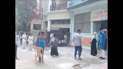Madhya Pradesh: Students sprayed with disinfectant before exam