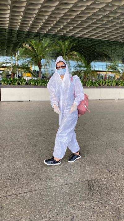 Ihana Dhillon travels from Mumbai to Chandigarh in PPE