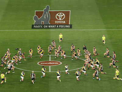 AFL resumes with a thriller and an anti-racism protest