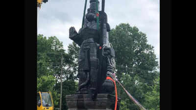 Tallest Hanuman idol in US made of Warangal granite