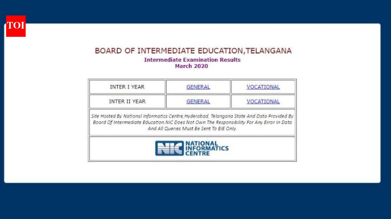 How to download TS inter results 2020 online