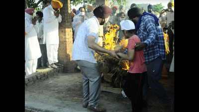 Galwan Valley clash: 11-year-old son consigns mortal remains of martyr naib subedar Mandeep Singh to flames in Patiala