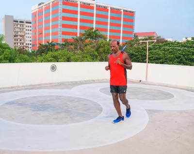 Former Chennai mayor M Subramanian says he has entered Asia Book of Records by running marathon on terrace during lockdown