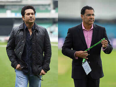 Sachin Tendulkar and Waqar Younis. (Getty Images)
