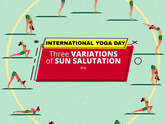 Three variations of a Sun Salutation