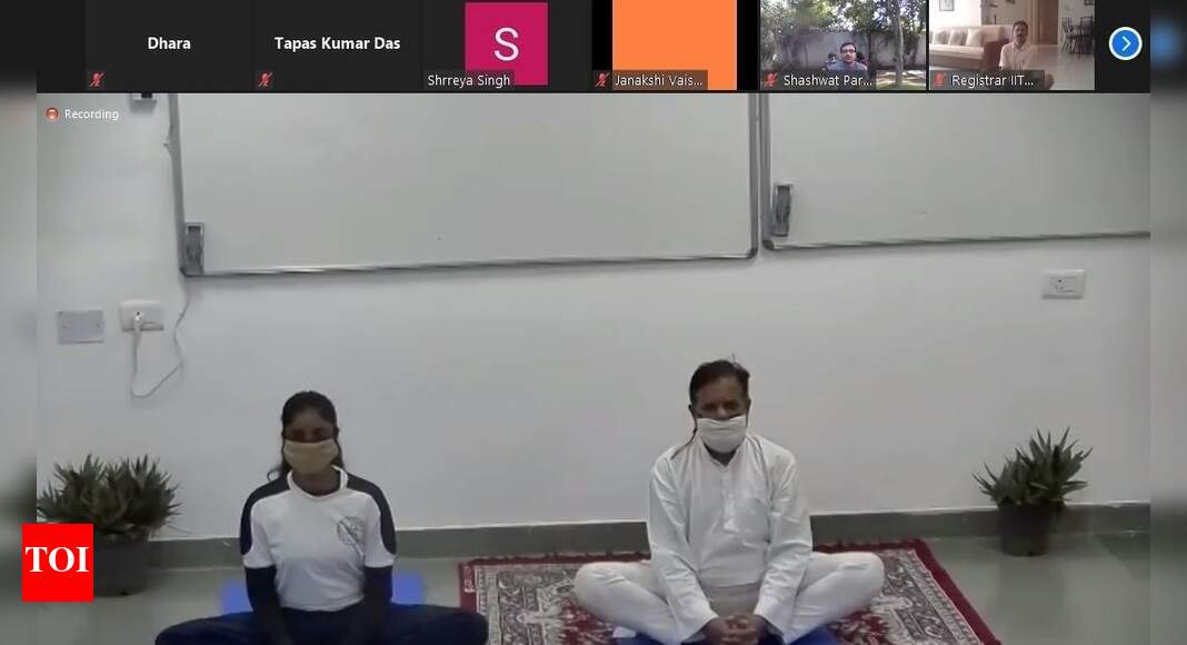 IITGN celebrates yoga virtually Ahmedabad News Times of India
