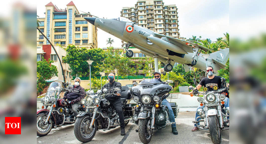 Mumbai’s bikers ride around the city with masks on World Motorcycle Day