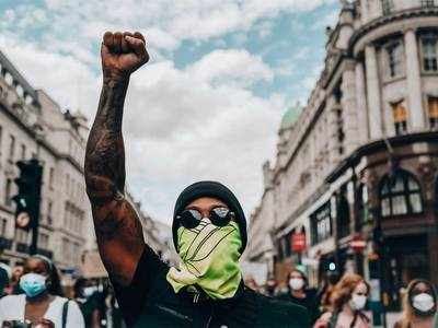 Lewis Hamilton marches in 'really moving' London anti-racism protest