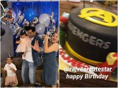 Jay Bhanushali and Mahhi Vij celebrate son Rajveer's birthday party; checkout the 'Avengers' themed birthday cake